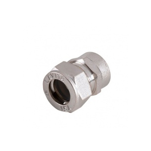 Муфта Lavita V/S (F) 15x1/2, труба-вн.резьба, никелированная Муфта Lavita V/S (F) 15x1/2, труба-вн.резьба, никелированная