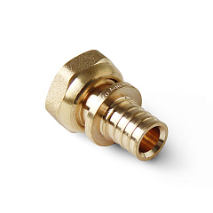 Муфта PRO AQUA с накидной гайкой для труб РЕ-Х и PE-RT 16x1/2