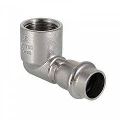 Угольник VALTEC из нержавеющей стали, 90 град. внутренняя резьба 15 x 1/2