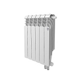 Биметаллический секционный радиатор отопления Royal Thermo Vittoria Super 500 / 6 секций нижнее правое подключение