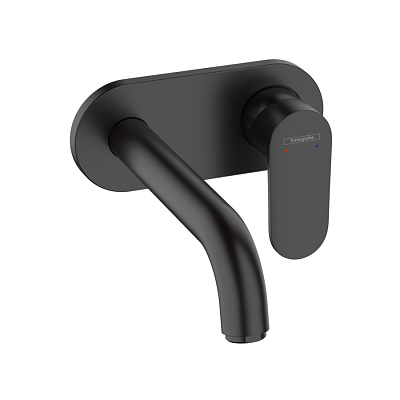 Встраиваемый смеситель Hansgrohe Vernis Blend настенный для раковины (внешняя часть), черный Встраиваемый смеситель Hansgrohe Vernis Blend настенный для раковины (внешняя часть), черный