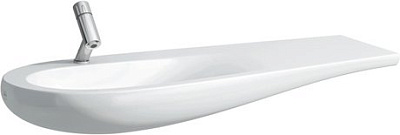 Раковина-столешница Laufen IL Alessi 120x50 полочка справа белая