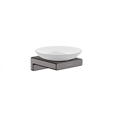 Мыльница Hansgrohe AddStoris черная шлифованный хром 41746340