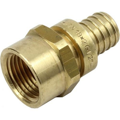 Соединитель KAN-therm Push латунный с внутренней резьбой, 25х3,5 G3/4