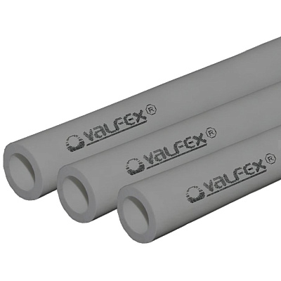 Труба полипропиленовая Valfex SDR 6 PN20 D63х10,5 мм, 4м СЕРАЯ