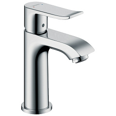 Смеситель для раковины Hansgrohe Metris 100, без донного клапана, хром