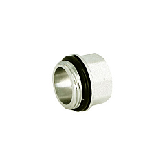 Переходник UNI-FITT НВ 3/4 х 1/2 с прокладкой O-RING, никелированный