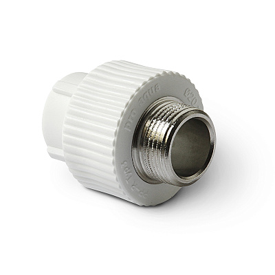 Муфта полипропиленовая комбинированная PRO AQUA PP-R НР белая (25-3/4), арт.PA23014P Муфта полипропиленовая комбинированная PRO AQUA PP-R НР белая (25-3/4), арт.PA23014P