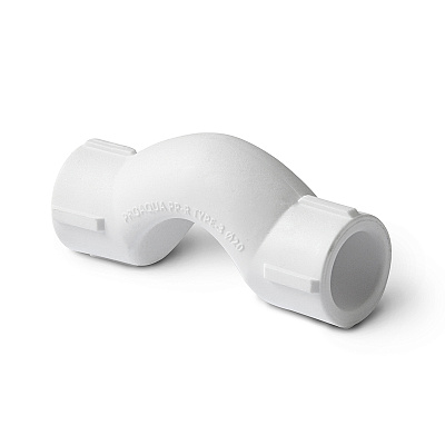 Обвод полипропиленовый PRO AQUA PP-R с муфтами длинный белый (32), арт.PA16112