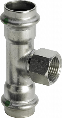 Тройник Viega с внутренней резьбой 22 х Rp 3/4 х 22 мм, Sanpress Inox, модель 2317.2
