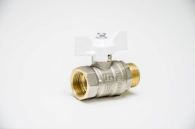 Кран шаровой LD 47.25.В-Н.Б (white) Кран шаровой LD 47.25.В-Н.Б (white)