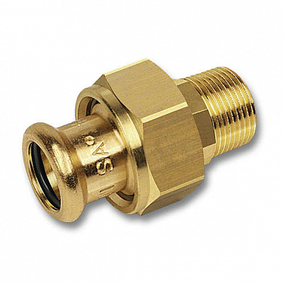 Сгон Sanha 8333G, ВПр-НР с плоским уплотнением, бронза, 22x3/4