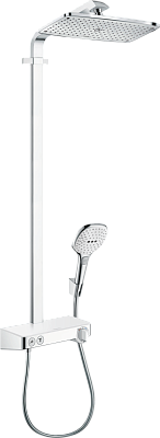 Душевая система Hansgrohe Showerpipe 360 1jet с ShowerTablet Select 300, белый/хром 27288400
