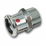 Ниппель Sanha 24243G, переходной ВПр-НР, углеродистая сталь, 42x1 1/2