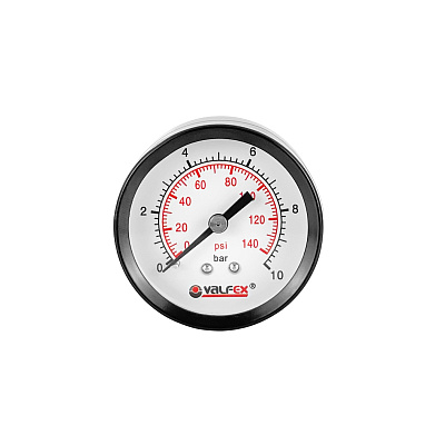 Манометр Valfex аксиальный (заднее подключение), 50 мм, 1/4, 10 бар