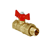 Кран шаровый Valfex N/P59 для ВОДЫ 3/4 ВР/НР ручка-бабочка, американка, латунный 11Б27фт1М