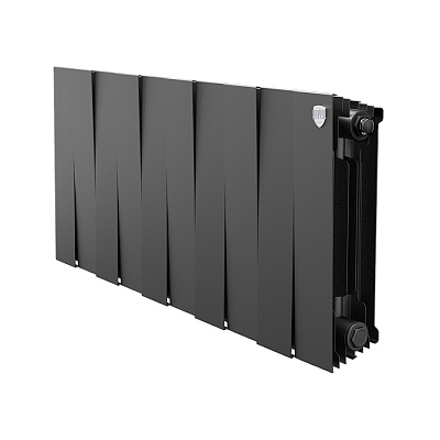 Биметаллический секционный радиатор отопления Royal Thermo PianoForte Noir Sable 300 / 10 секций