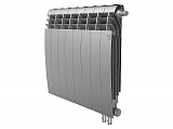 Биметаллический секционный радиатор отопления Royal Thermo Biliner 500 / Silver Satin / 8 секций нижнее правое подключение