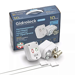 Комплект защиты от протечек воды GIDROLOCK Winner BUGATTI 1/2 (автономные, без блока управления)