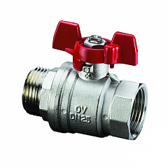 Кран шаровой Oventrop Optibal DN 32, НР-ВР, рукоятка бабочка