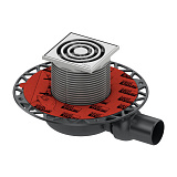 Трап дренажный TECE TECEdrainpoint S 110, низкий горизонтальный с фланцем Seal System