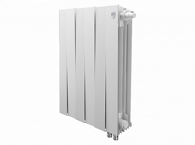 Биметаллический секционный радиатор отопления Royal Thermo Pianoforte Bianco Traffico 500 / 6 секций нижнее правое подключение