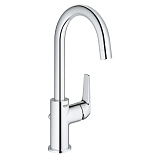 Смеситель для раковины Grohe BauFlow с донным клапаном, L-Size, хром