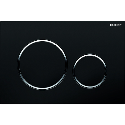Кнопка смыва Geberit Sigma 20, двойной смыв, чёрный/хром глянц. 115.882.KM.1 Кнопка смыва Geberit Sigma 20, двойной смыв, чёрный/хром глянц. 115.882.KM.1