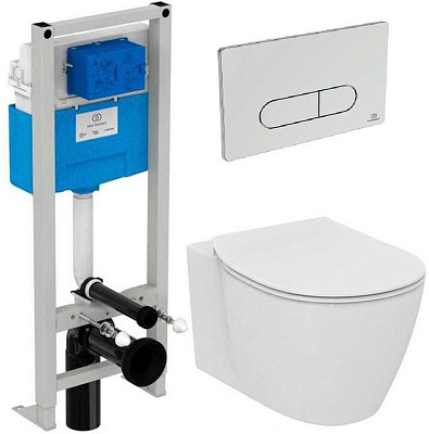 Комплект Ideal Standard ProSys подвесной унитаз, инсталляция, кнопка, сиденье R030701