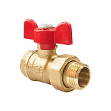 Кран шаровой Valfex VF.227.L0B1.034 латунный OPTIMA для ВОДЫ 3/4 ВР/НР бабочка амер-ка