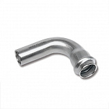 Отвод Sanha 9001A, 90 гр. ВПр-НПр, нержавеющая сталь, 18