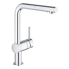 Смеситель для кухни Grohe Minta L-излив, с выдвижным изливом, хром