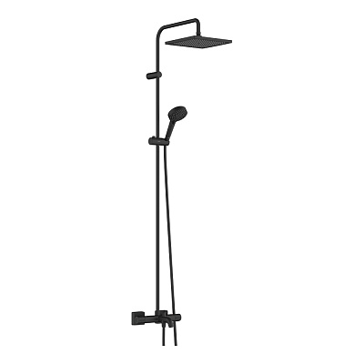Душевая система Hansgrohe Vernis Shape Showerpipe 240 термостатическая матовый черный 26900670