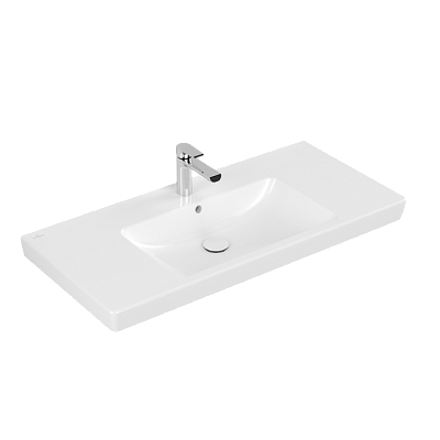 Раковина Villeroy and Boch Subway 2.0 на тумбу 100х47 см белая