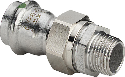 Соединение Viega разъемное с наружной резьбой 28 мм х R 1 , Sanpress Inox, модель 2365