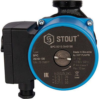 Циркуляционный насос Stout 25/40-130 мм