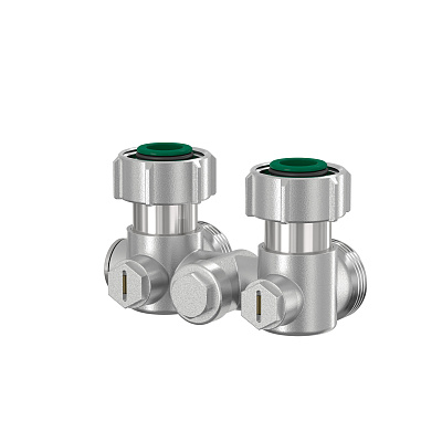 Узел нижнего подключения Flamco тип E2/50 угловой с байпасом, 3/4x3/4