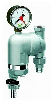Фильтр для воды FAR 100мкм, с манометром, Max: 95 C, 25 бар, поворотный 3/4 ВР-НР