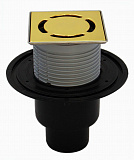 Трап HL 310NPr-3000 с Сухим сифоном, с решеткой 037Pr.11E - Цвет золото