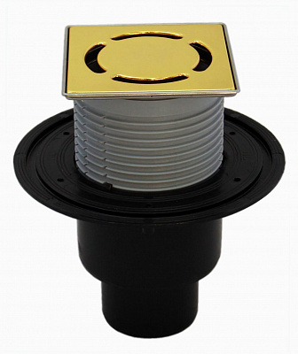Трап HL 310NPr-3000 с Сухим сифоном, с решеткой 037Pr.11E - Цвет золото Трап HL 310NPr-3000 с Сухим сифоном, с решеткой 037Pr.11E - Цвет золото