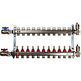 Коллектор Stout из нержавеющей стали в сборе с расходомерами 1/3/4x11, SMS 0907 000011