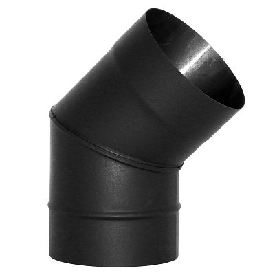 Отвод Вулкан VBR d150 45 град. нерж. 0,8 черный