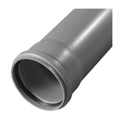 Труба для внутренней канализации Valfex BASE D75 с раструбом L=0,15 м (75x150)
