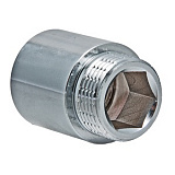 Удлинитель VALTEC хромированная латунь, 1/2 х 30 мм внутренняя-наружная резьба