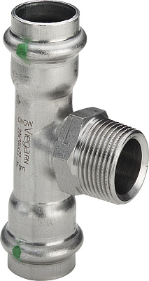 Тройник Viega с наружной резьбой 54 х R 3/4 х 54 мм, Sanpress Inox, модель 2317.1