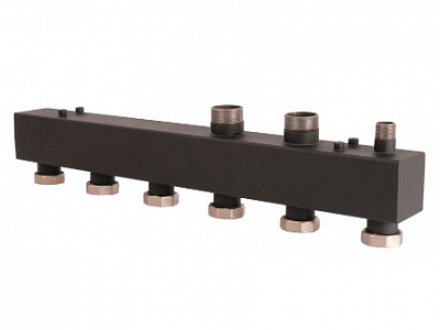 Стальной распределительный коллектор Rommer 5 отопительных контура 1 1/2 x 1 1/2