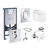 Система инсталляции Grohe c Унитазом-биде Sensia Arena в наборе с панелью смыва