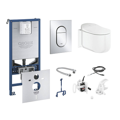 Система инсталляции Grohe c Унитазом-биде Sensia Arena в наборе с панелью смыва