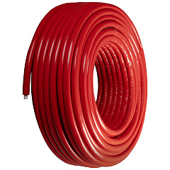 Труба из сшитого полиэтилена (PE-Xa) Usystems Radi Pipe PN10 25x3,5 в теплоизоляции 6 мм красной