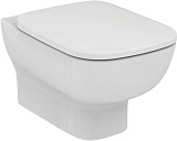 Унитаз подвесной Ideal Standard T281401+T318101ESEDRA , глубокий смыв, с крепежом TT0299598, c сидением и крышкой плавного закрывания T318101